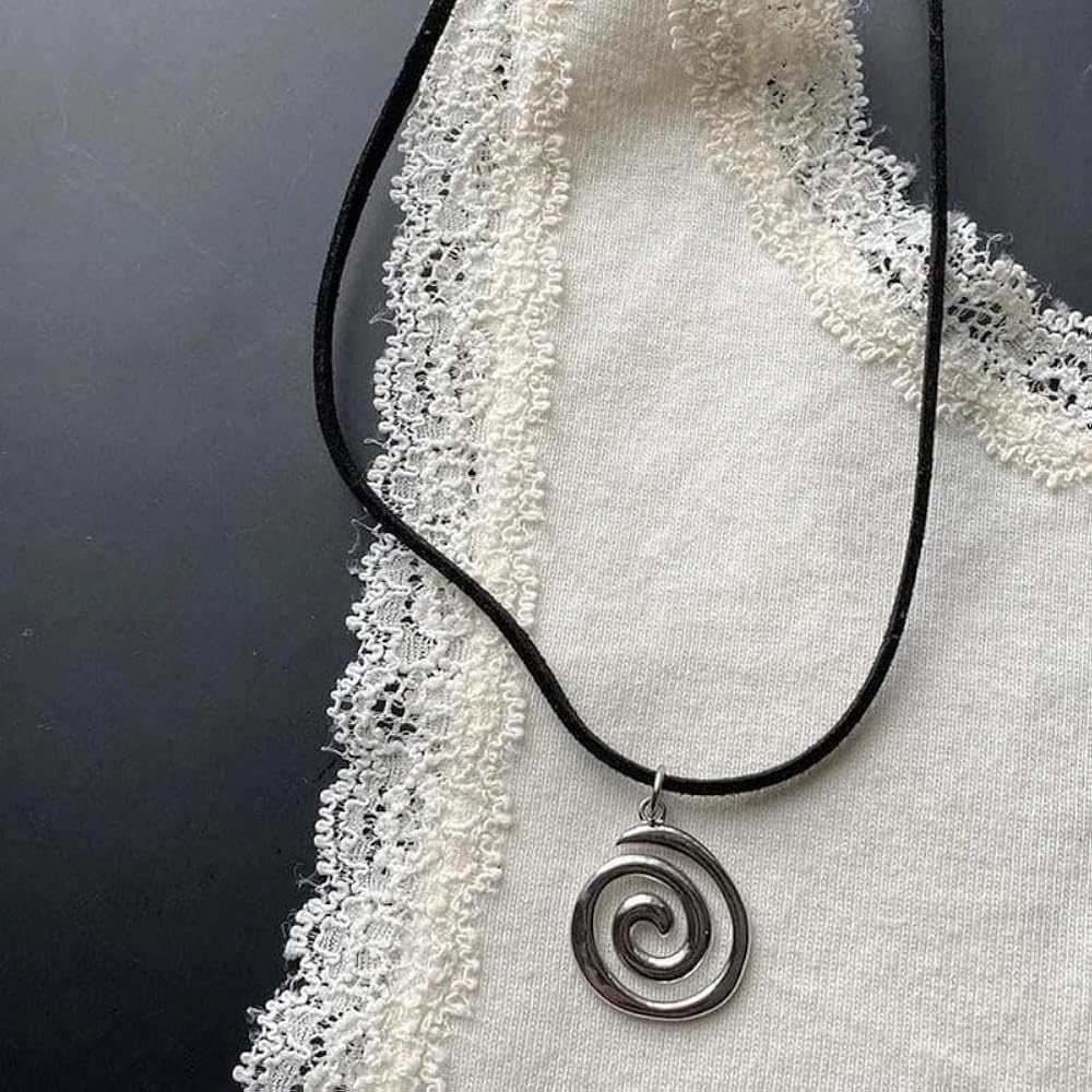 Grunge Y2K Vintage Spiral Necklacee